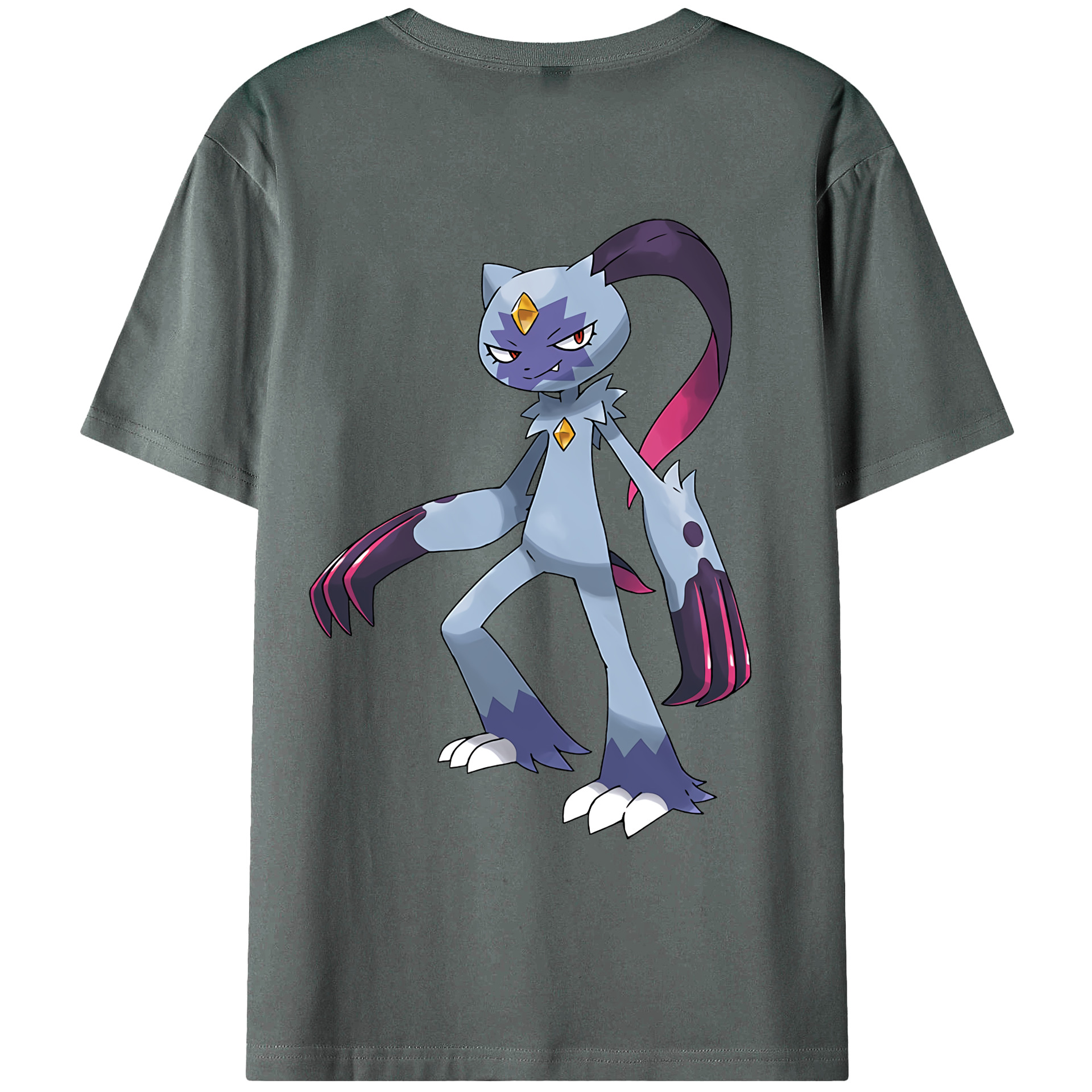 （画像用） ポケットモンスター Pokémon 綿100％ メンズ半袖Tシャツ（バックプリント） 通気性